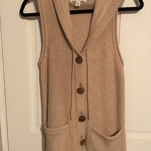 Banana Republic hooded sweater vest size small